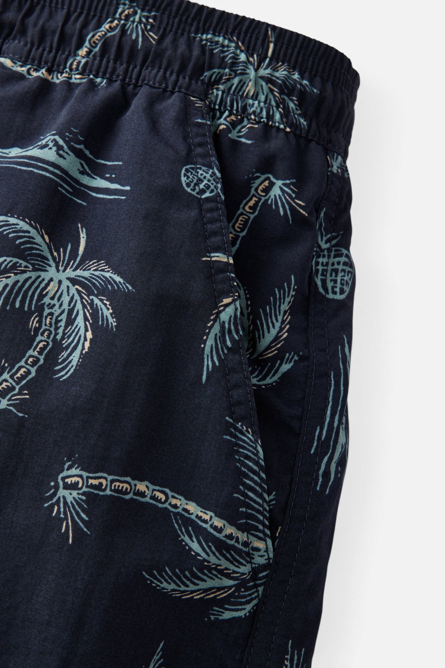 Katin Kingston Volley Swim Trunks in Black – flat lay