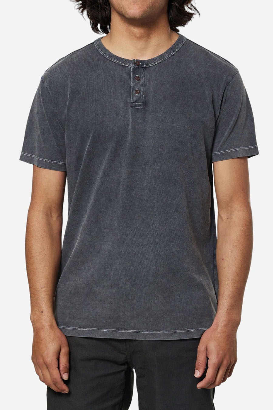 Katin Mesa Henley in Black Sand Wash – front view