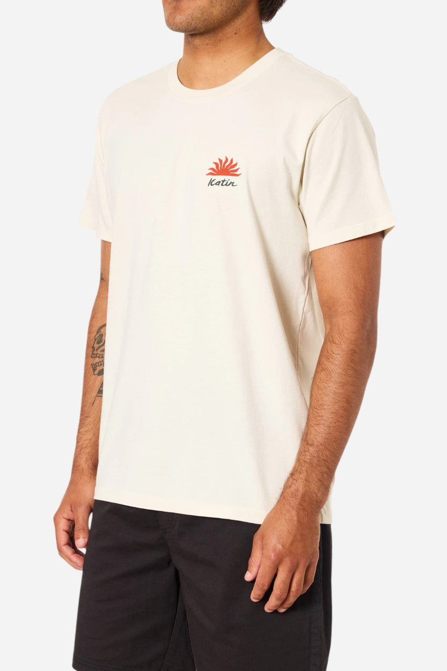 Katin Mirage Tee in Vintage White – side view