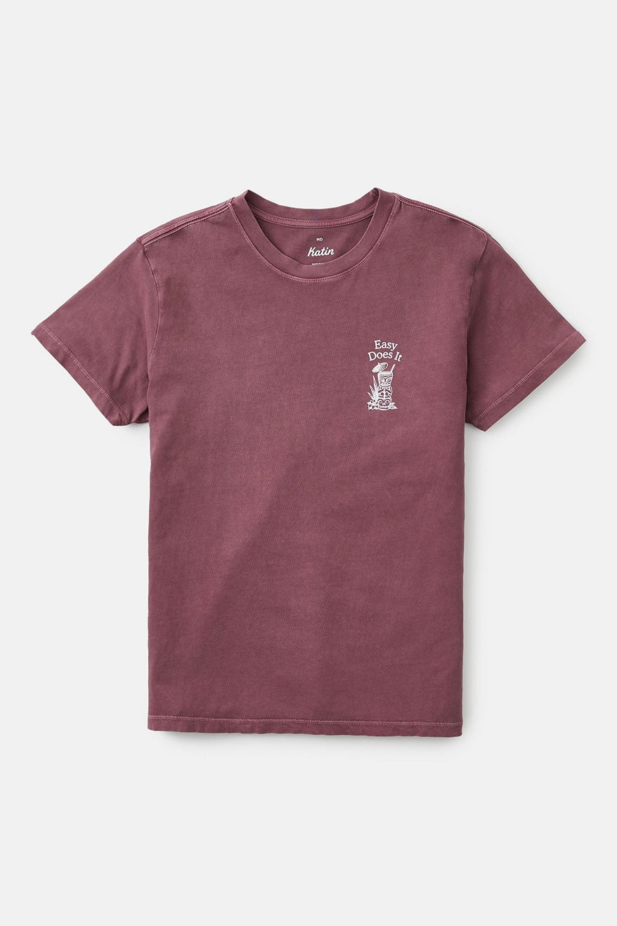 Katin Mixer Tee in Kelp Red Mineral – detail
