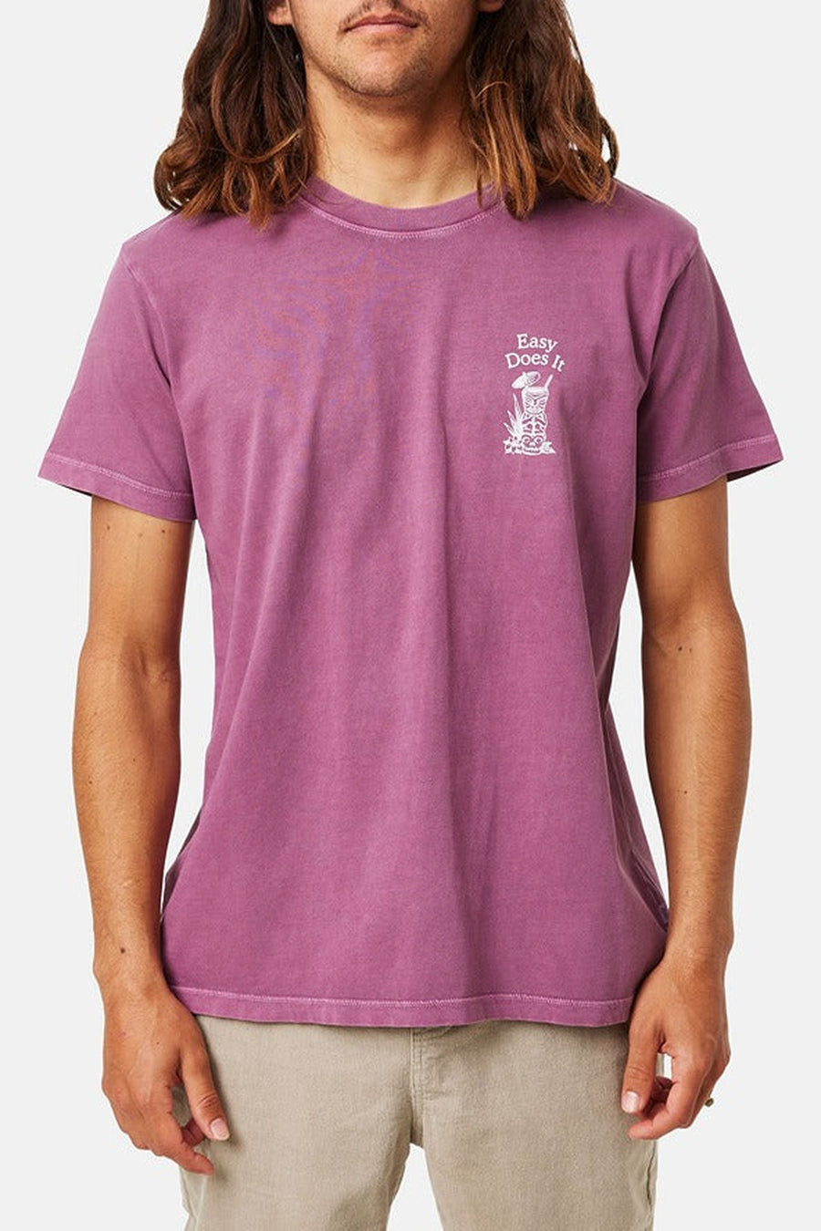 Katin Mixer Tee in Kelp Red Mineral – front view