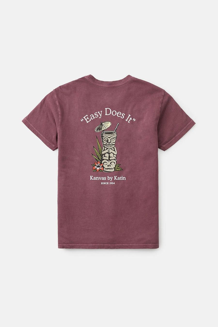 Katin Mixer Tee in Kelp Red Mineral – back view