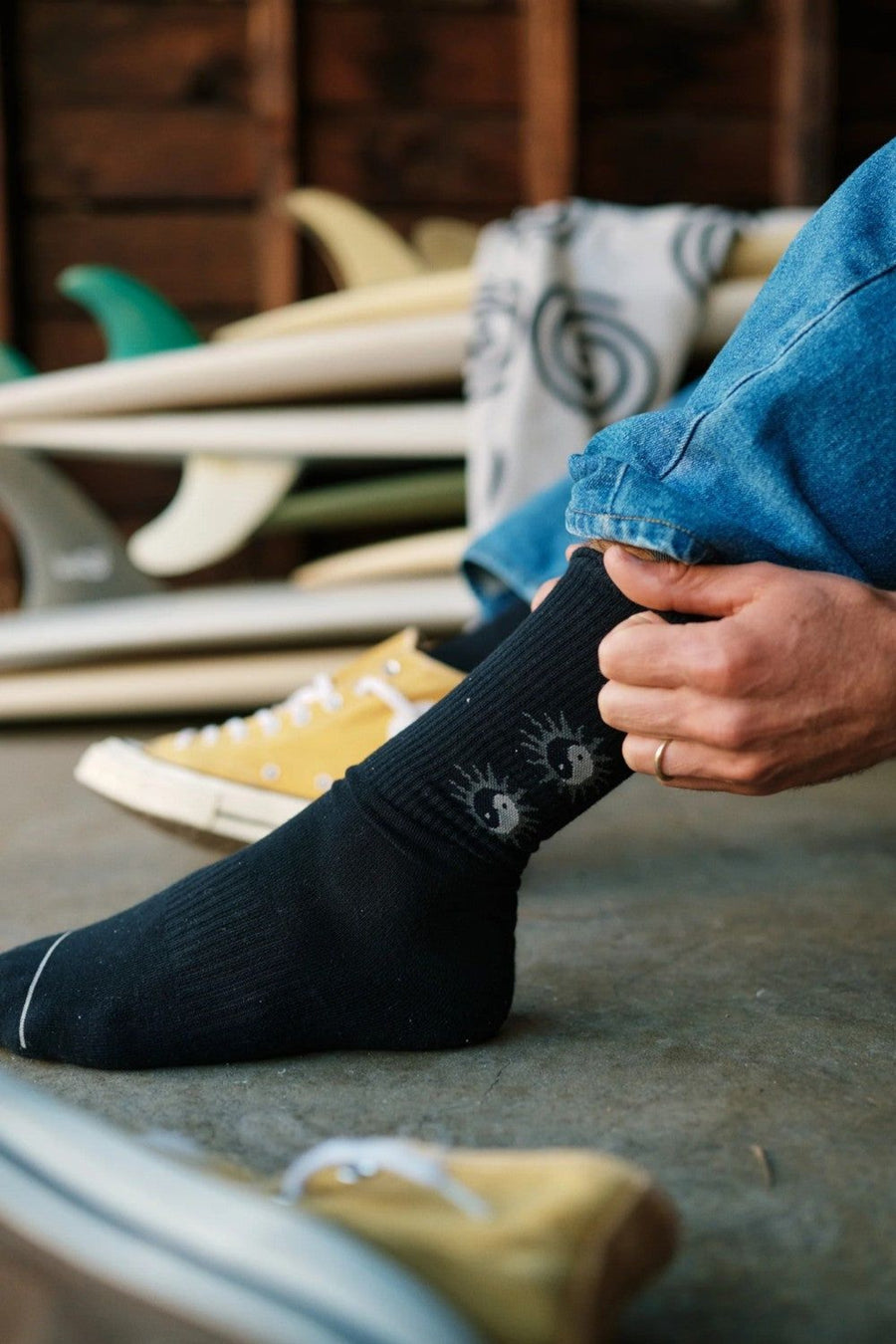 Katin Orb Sock in Black – back view