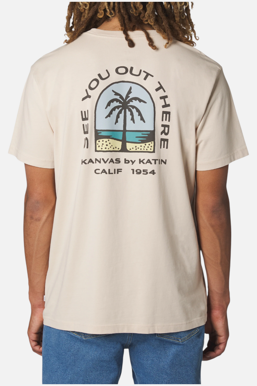 Katin Passage Tee in Almond Peach – front view