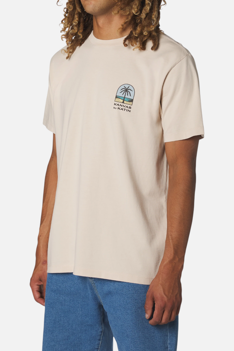 Katin Passage Tee in Almond Peach – side view
