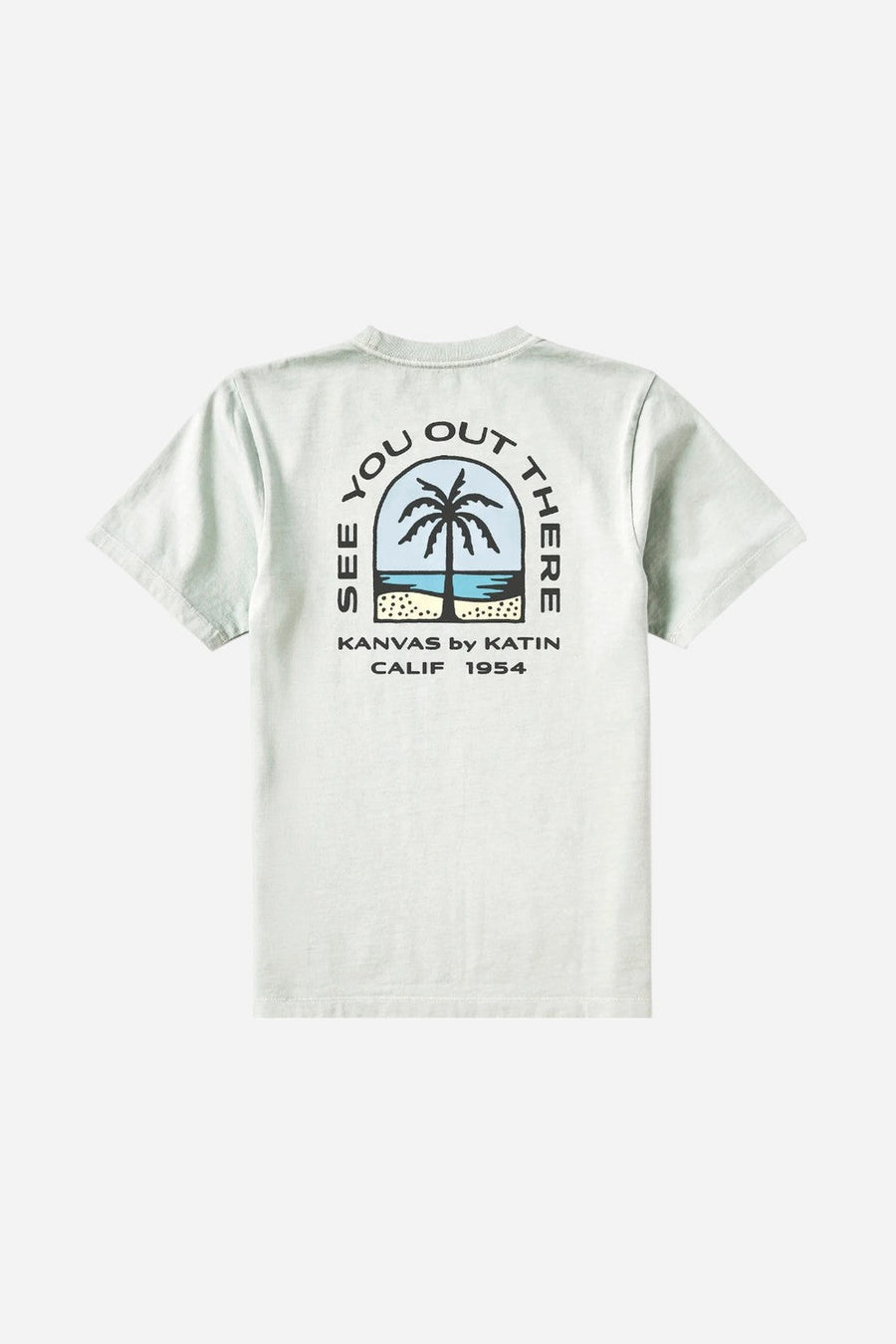 Katin Passage Tee in Seafoam – flat lay