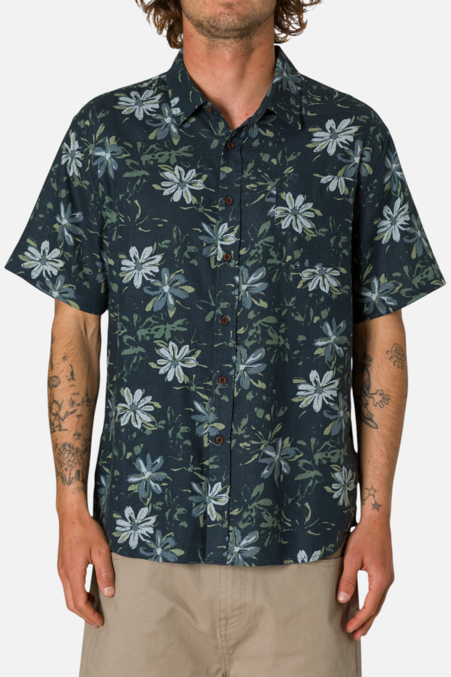 Katin Petals Shirt in Sea Storm – front view