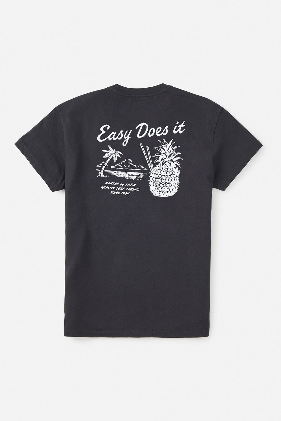 Katin Pina Tee in Black Wash – flat lay