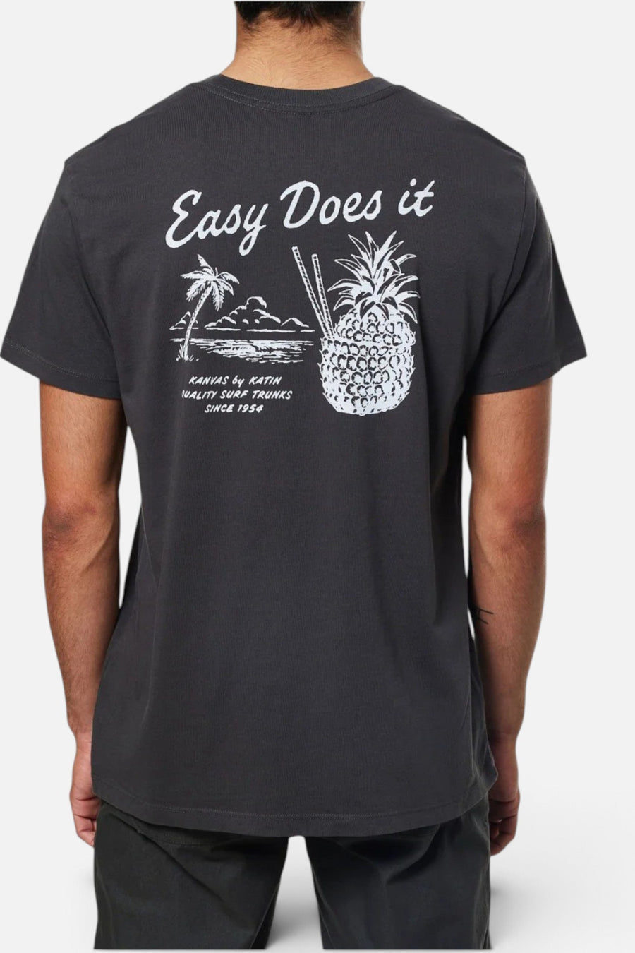 Katin Pina Tee in Black Wash – front view