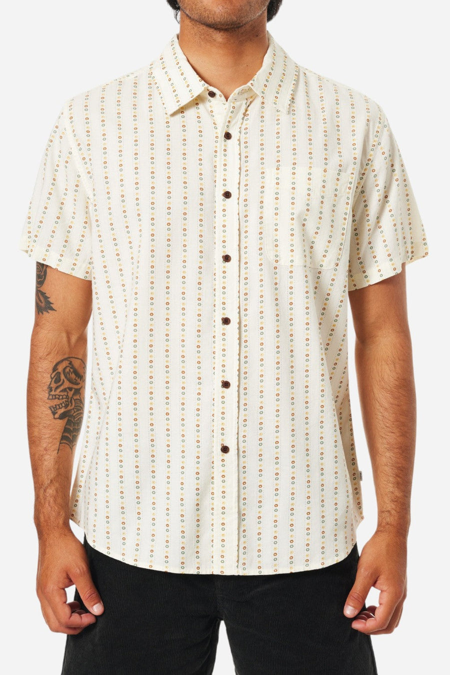 Katin Resonate Shirt in Vintage White – on model