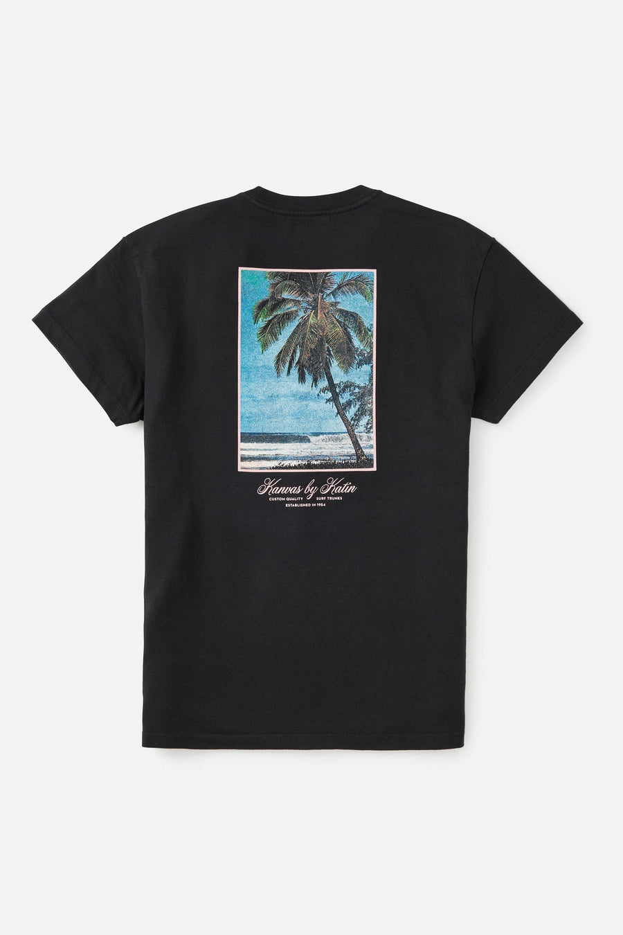 Katin Royal Tee in Black Wash – flat lay