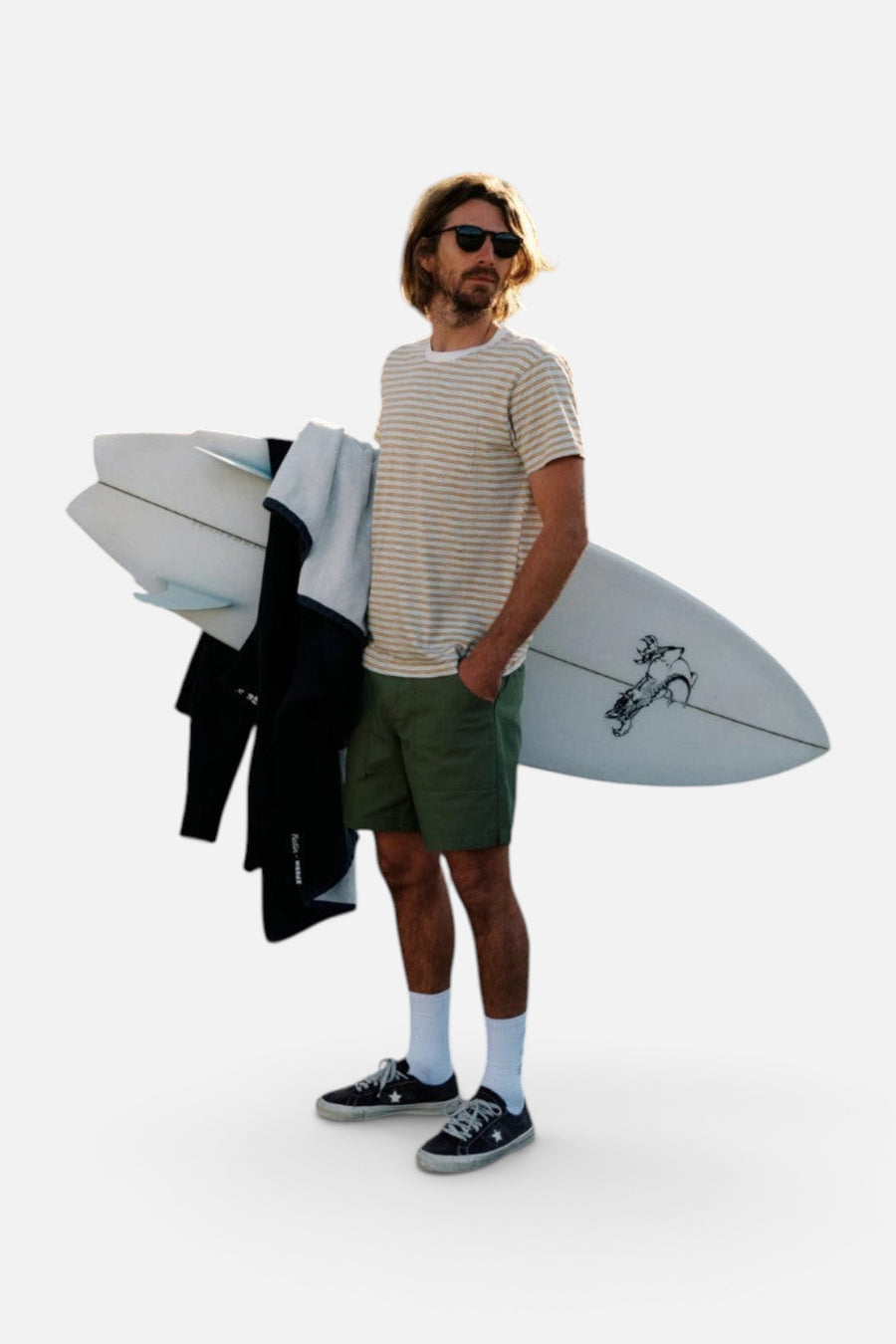 Katin Rural Pocket Tee in Bluff – flat lay