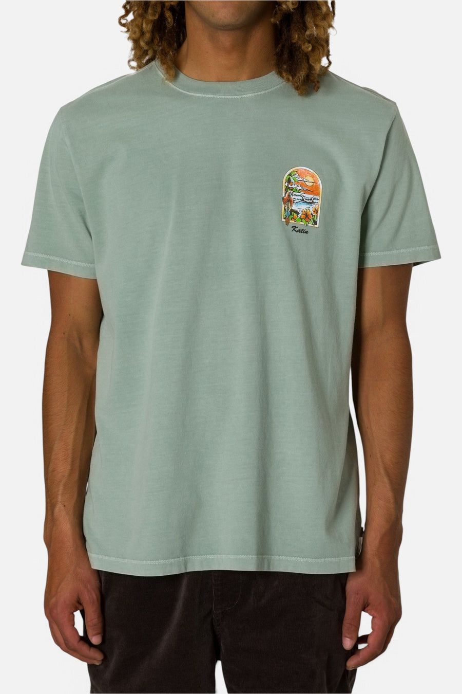 Katin Salvador Tee in Aloe – on model
