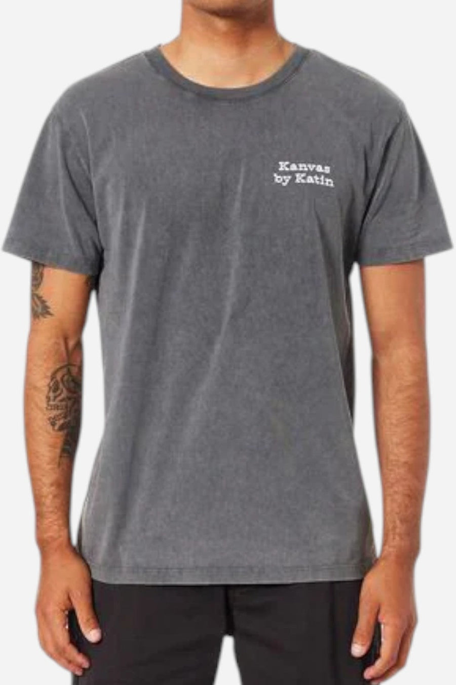 Katin Shangri-La Tee in Black Sand Wash – detail