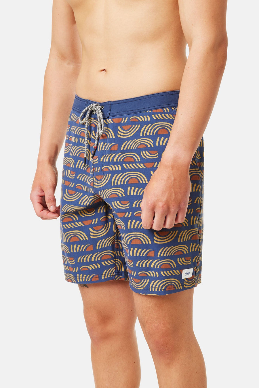 Katin Slice Hybrid Swim Trunk in Navy – side view