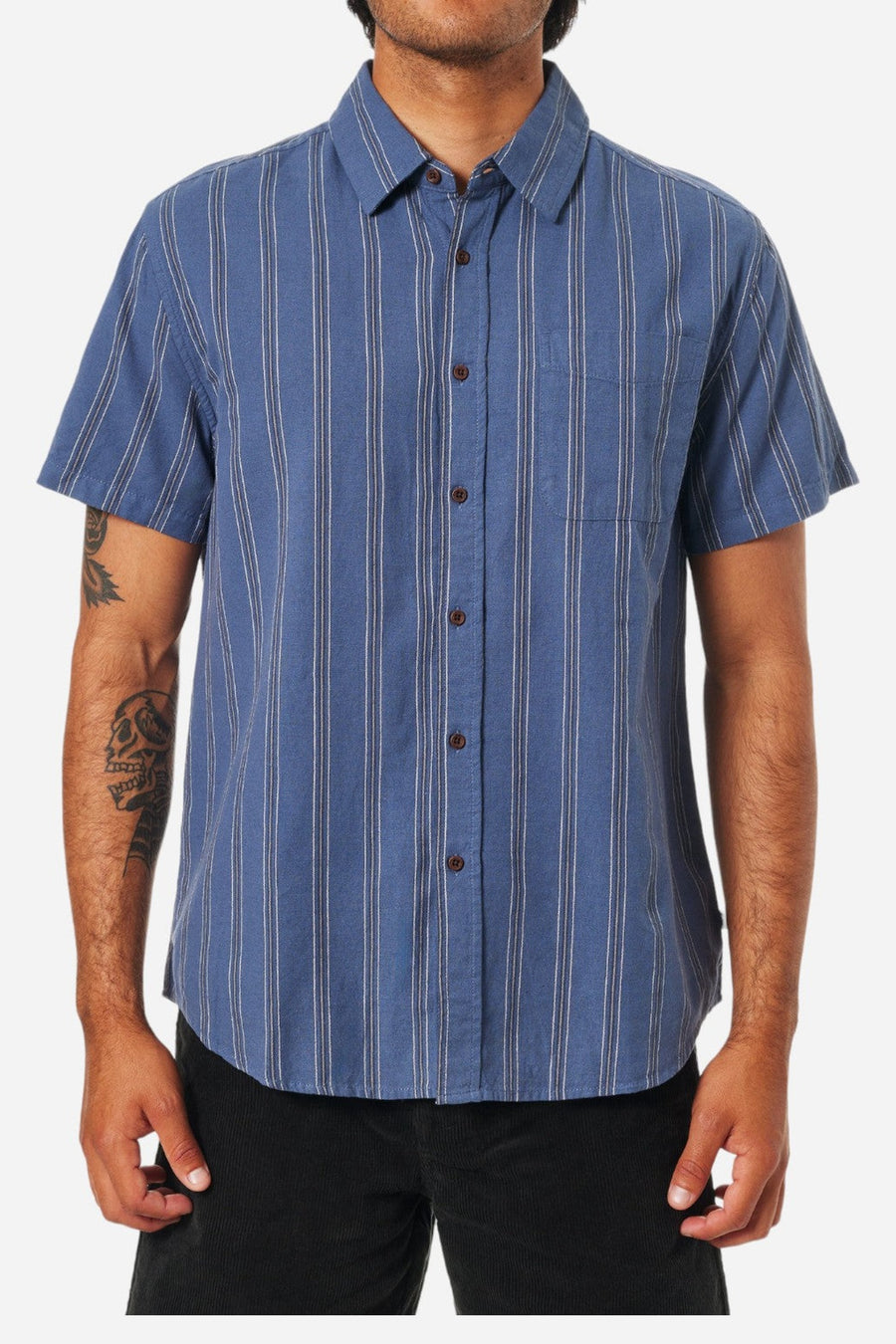 Katin Strum Shirt in Washed Blue – on model