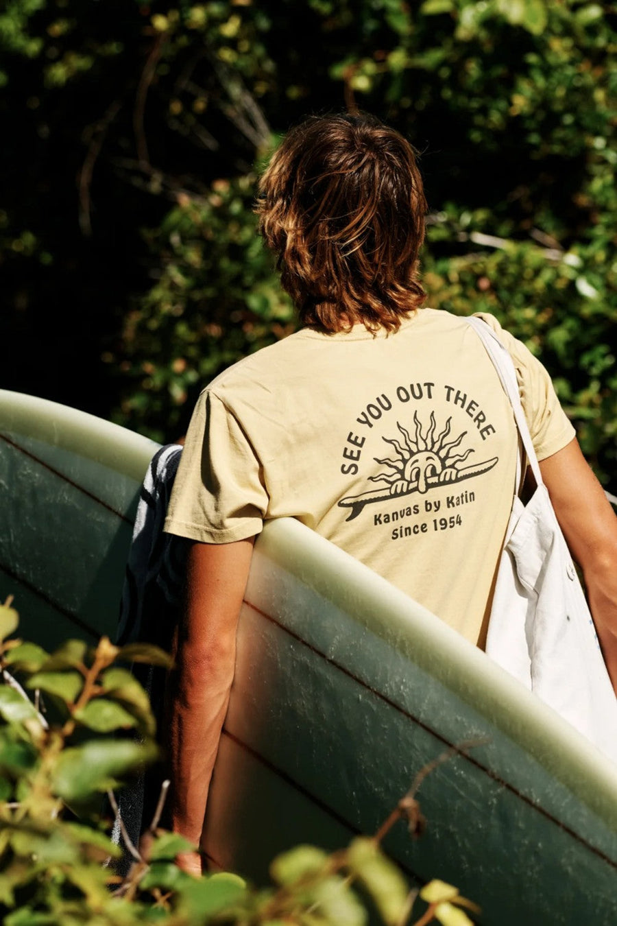 Katin Sunny Tee in Butter Sand Wash – flat lay