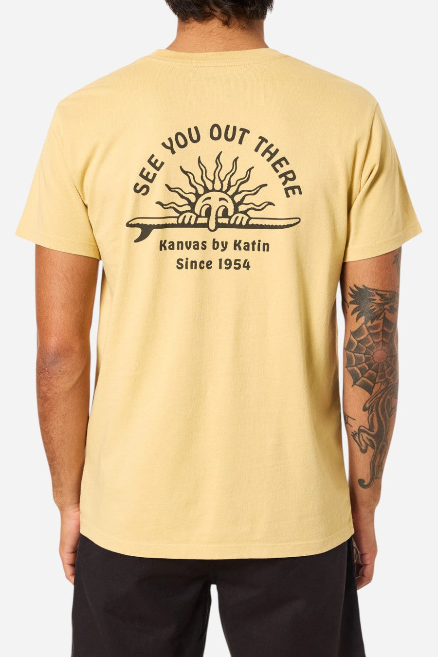 Katin Sunny Tee in Butter Sand Wash – front view