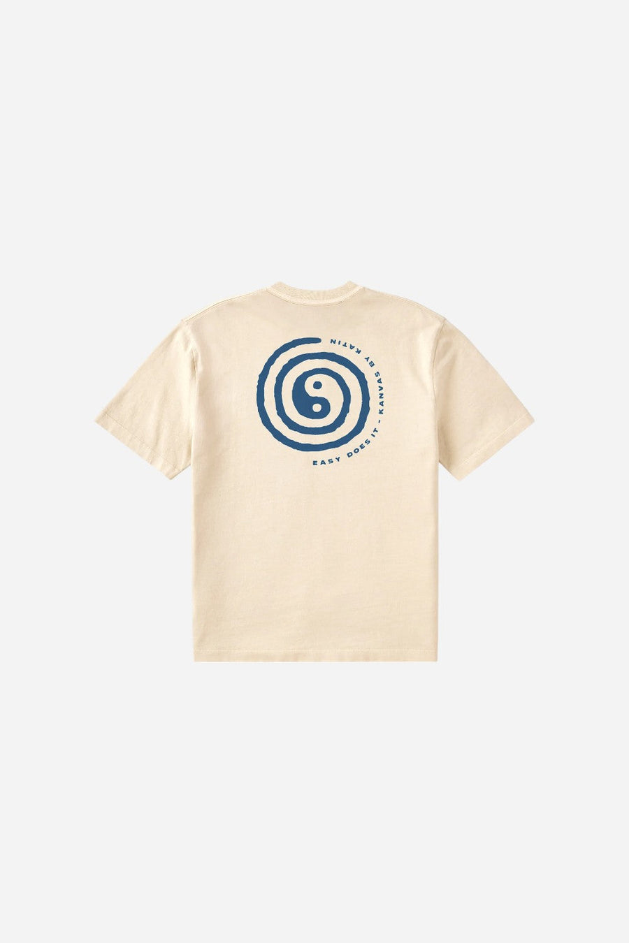 Katin Swirl Relaxed Tee in Pelican Pigment Dye – detail