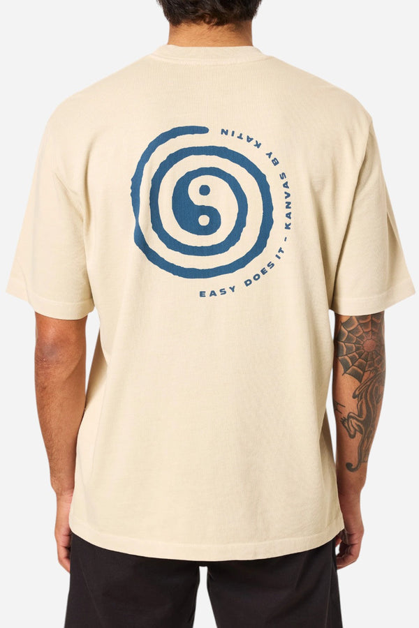 Katin Swirl Relaxed Tee in Pelican Pigment Dye