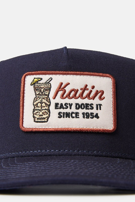 Katin Tiki Trucker Hat in Navy – side view
