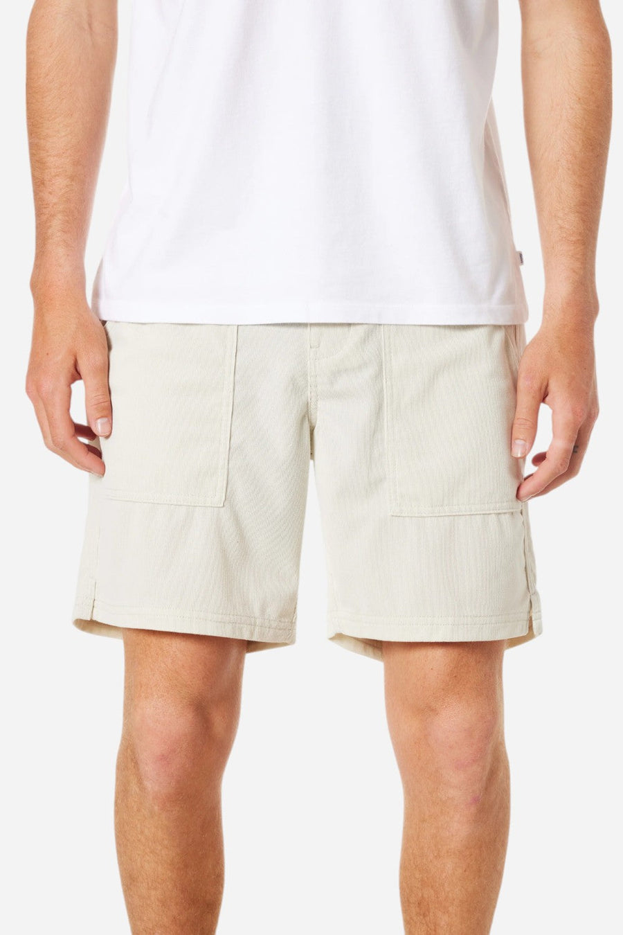Katin Trails Corduroy Short in Silver Birch – back view