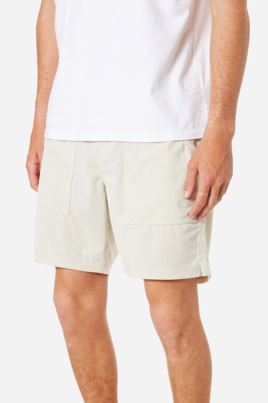 Katin Trails Corduroy Short in Silver Birch – side view