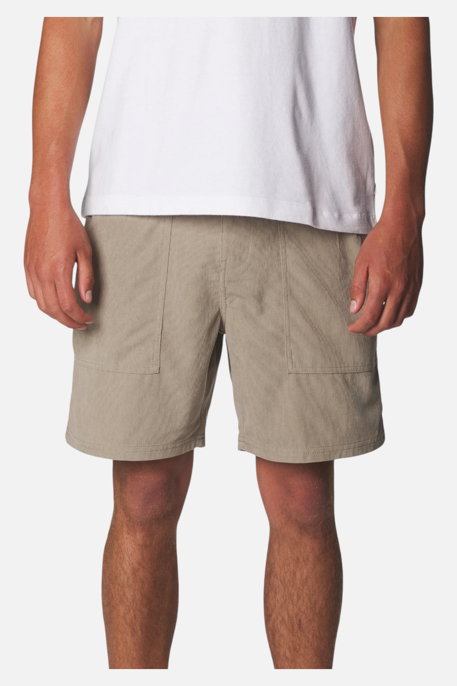 Katin Trails Corduroy Shorts in Vintage Khaki – front view