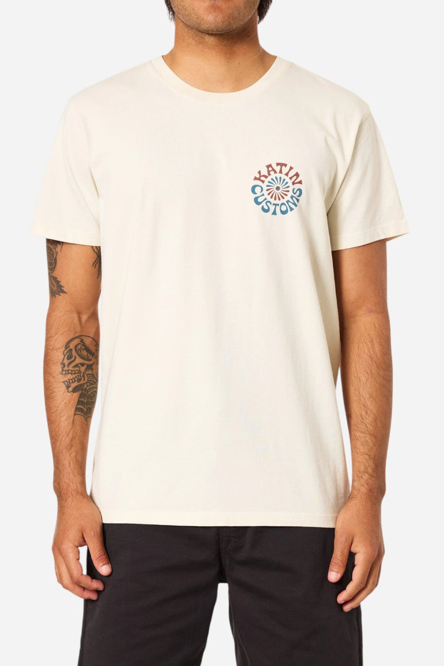 Katin Twirl Tee in Vintage White – back view