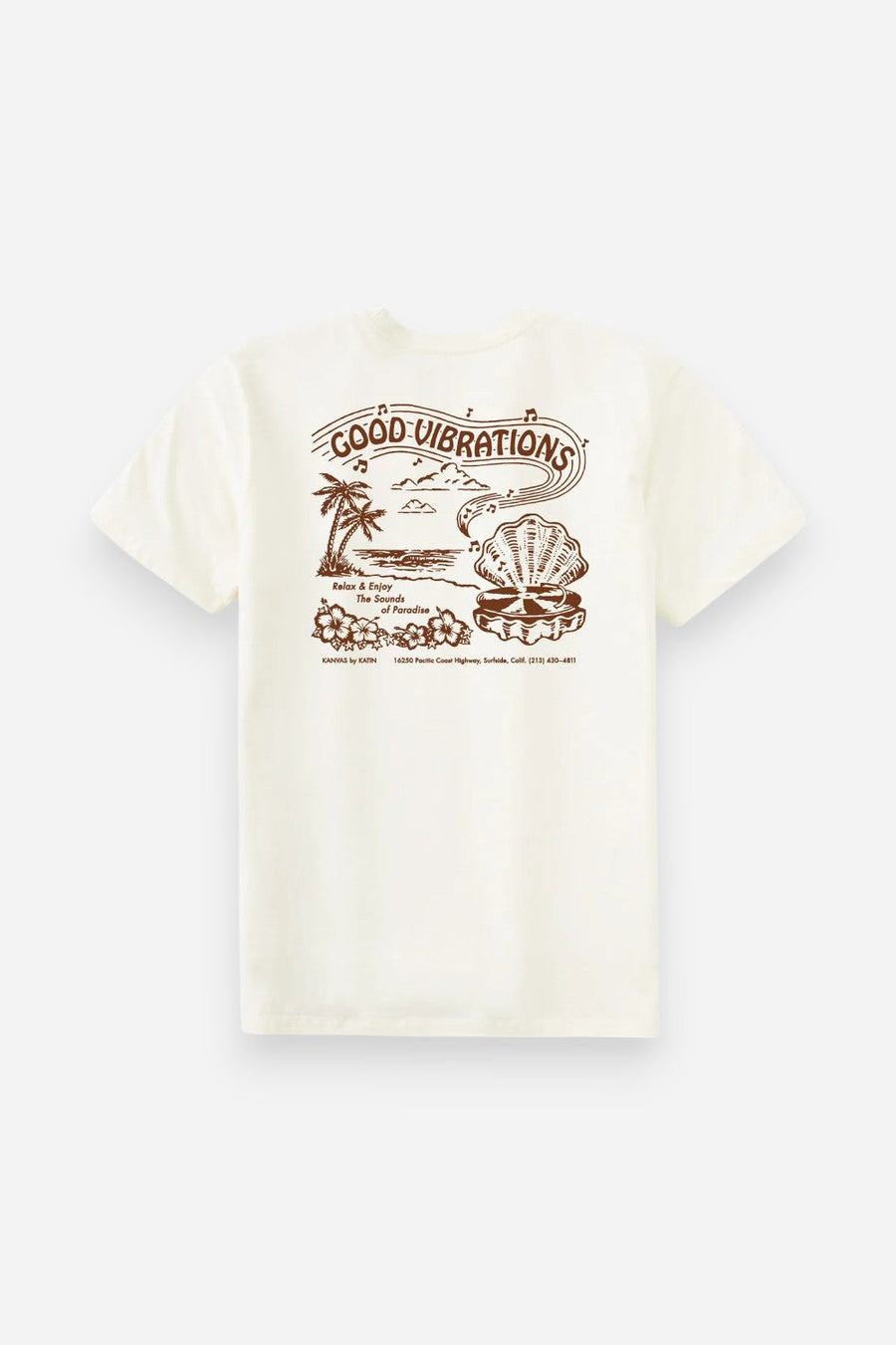 Katin Vibrations Tee in Vintage White – front view