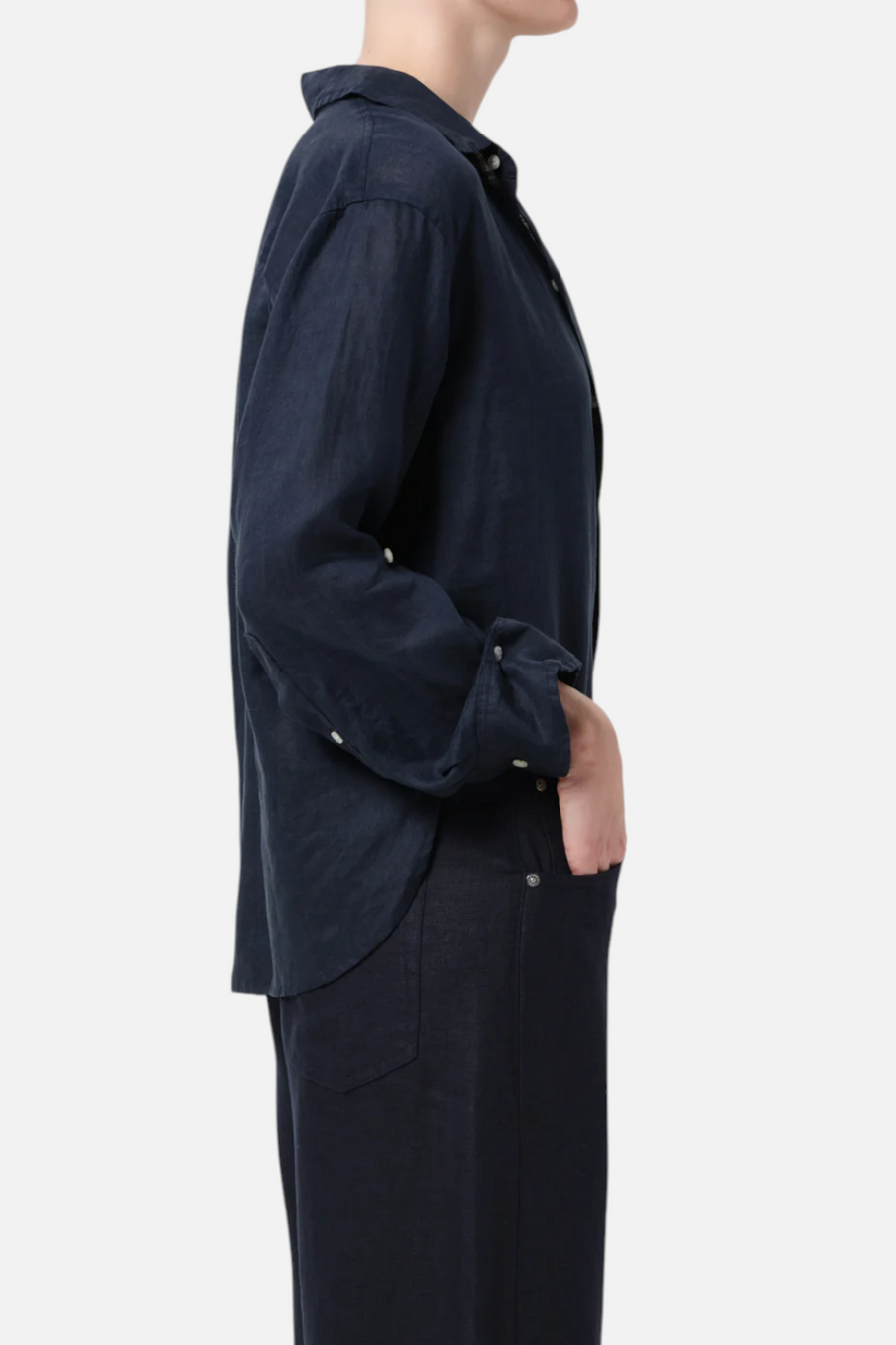 Citizens of Humanity Kayla Shrunken Shirt in True Navy