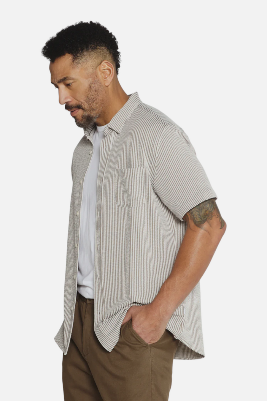 7 Diamonds Men's Keaton Short Sleeve in Steel Grey