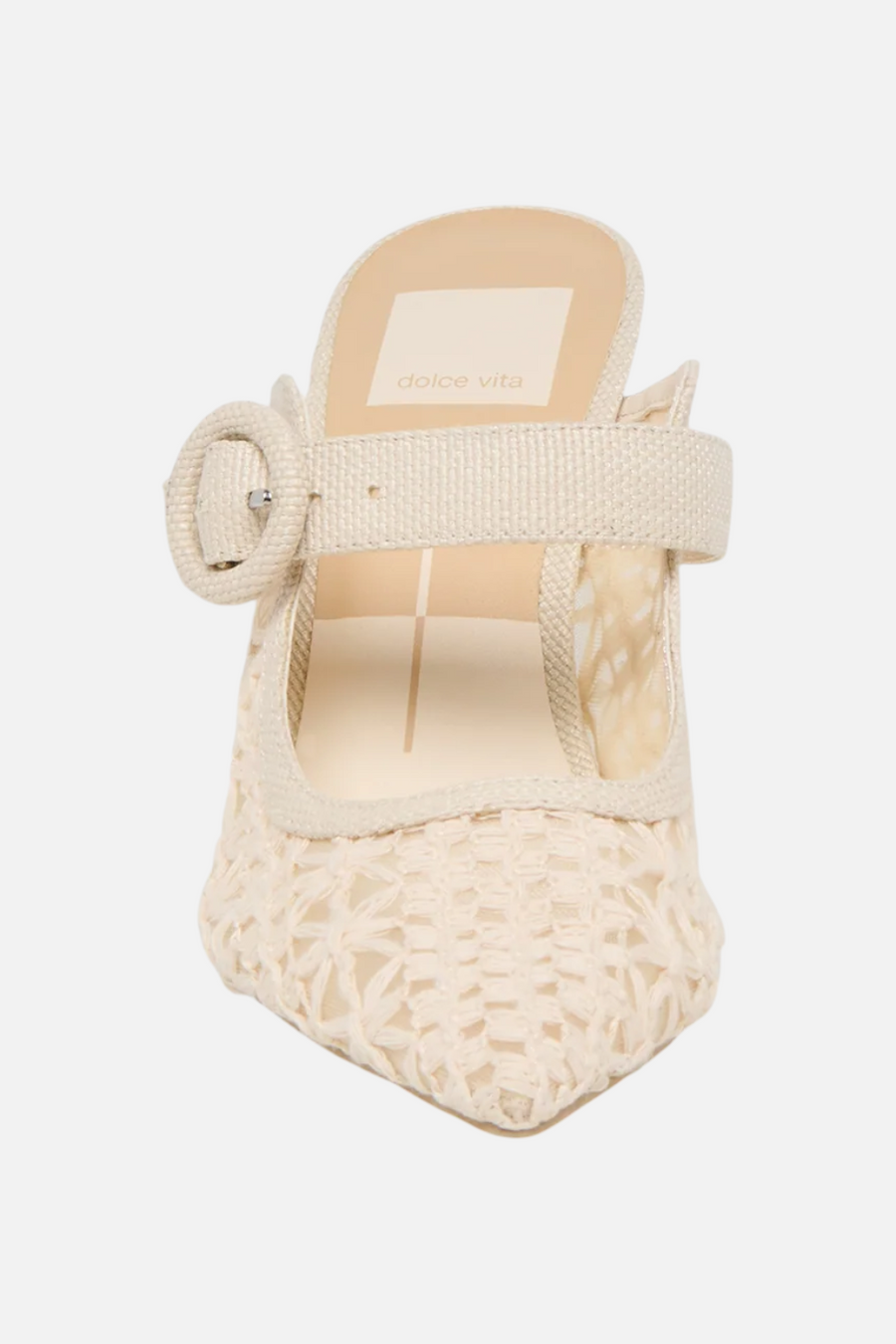 Keekee Mule Stiletto in Natural Cross Hatch Raffia – alternate