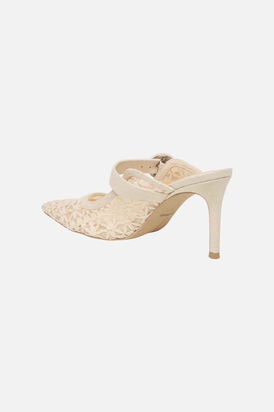 Keekee Mule Stiletto in Natural Cross Hatch Raffia – alternate