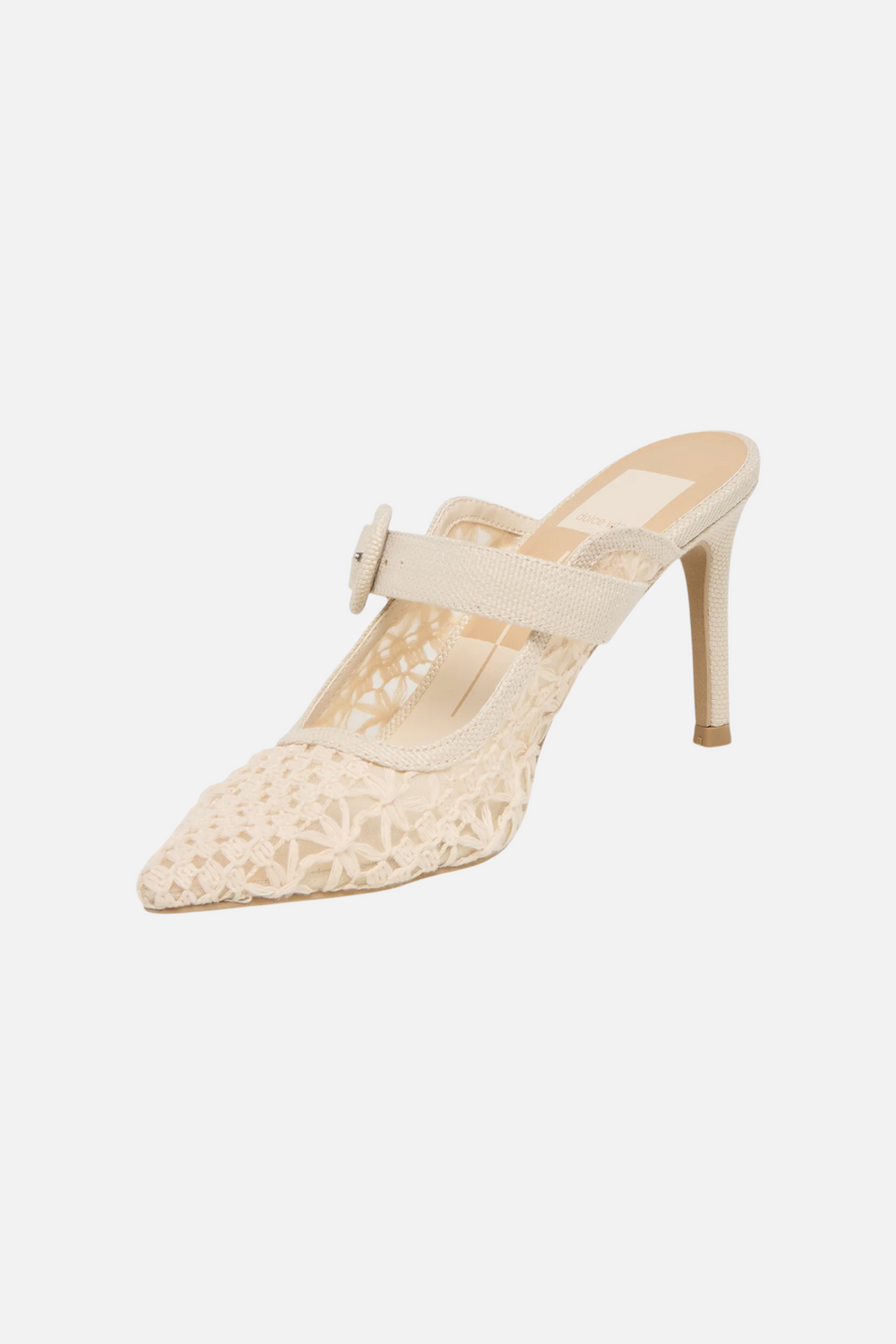 Keekee Mule Stiletto in Natural Cross Hatch Raffia – alternate
