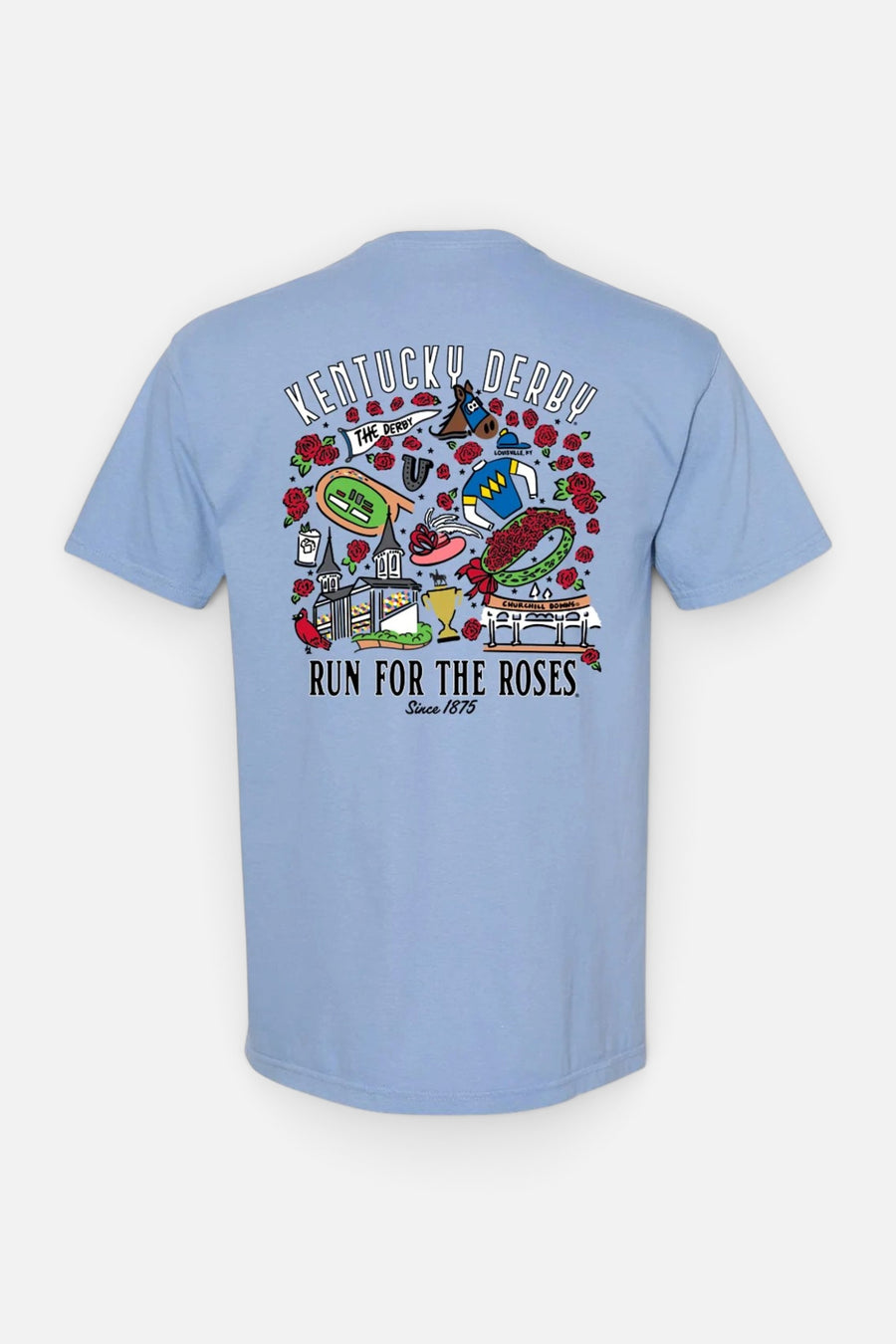 Kentucky Derby 152 "Derby Life" Blue Tee – front view