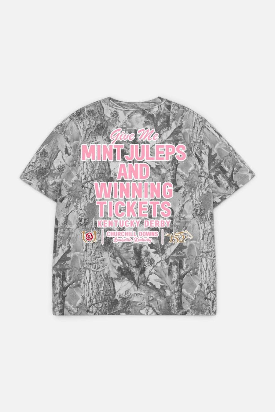 Kentucky Derby 152 "Give Me Mint Juleps" Camo Tee – front view