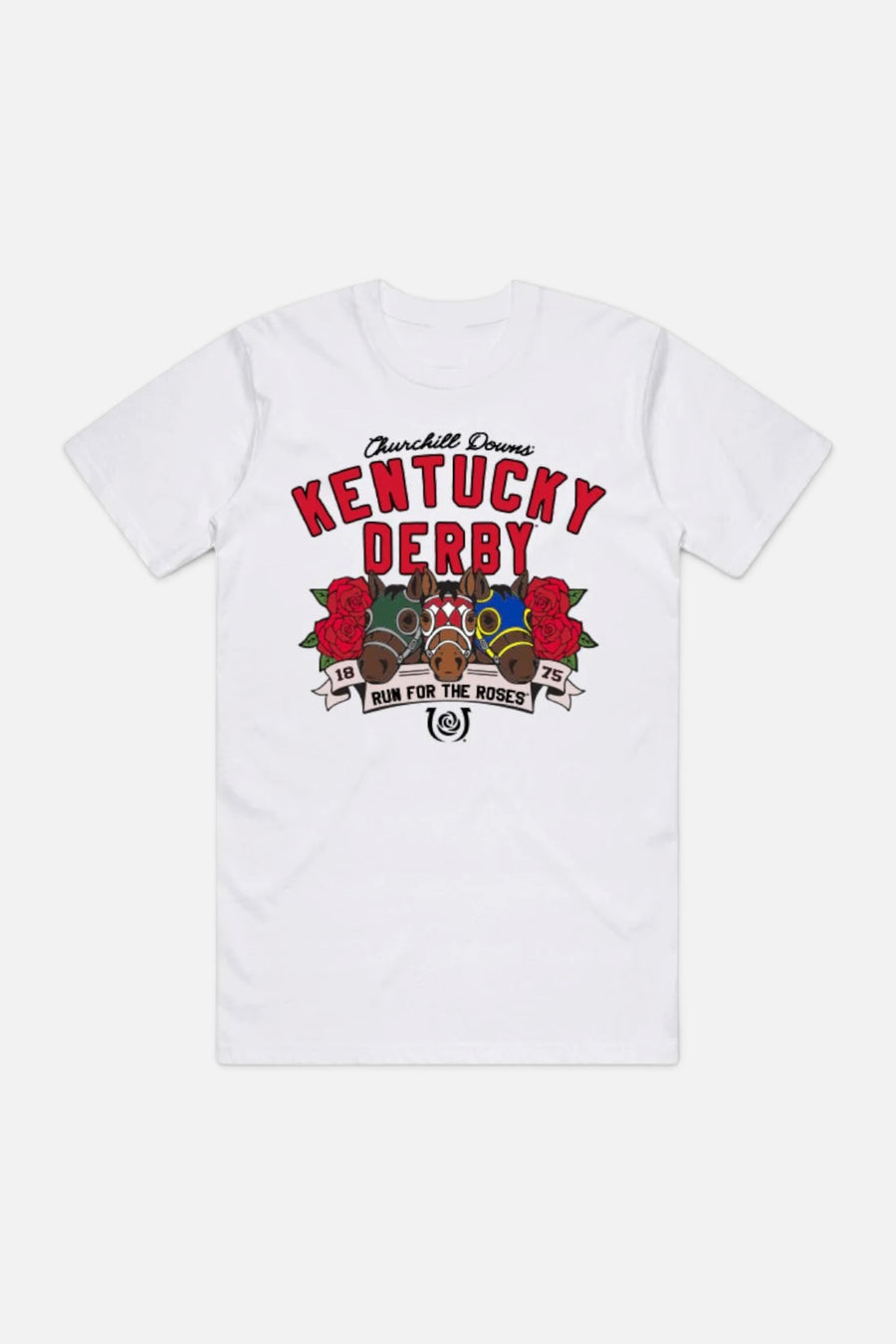 Kentucky Derby 152 "Head In" White Tee – front view