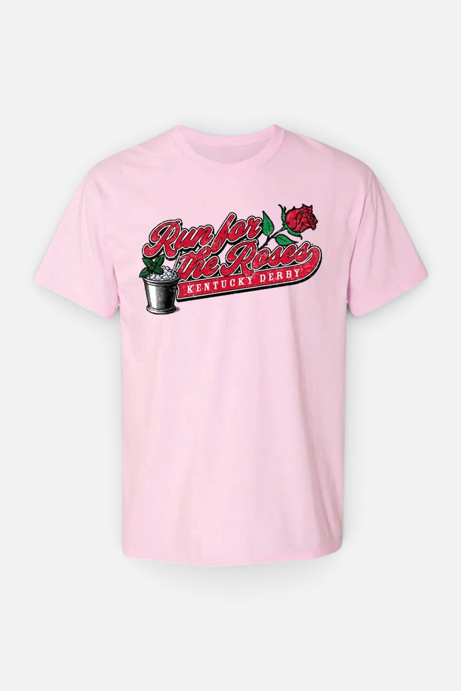 Kentucky Derby 152 "Julep & Roses" Pink Tee – front view