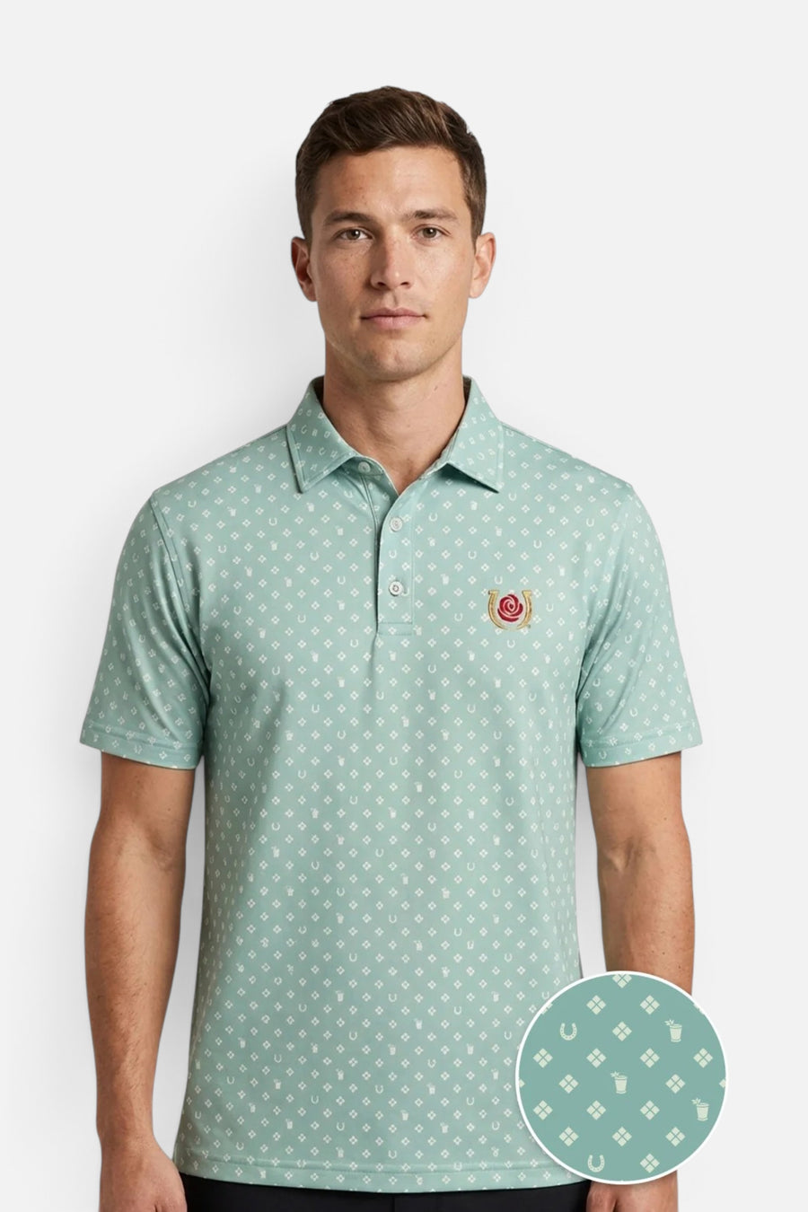Kentucky Derby 152 Lucky Mint Polo – front view
