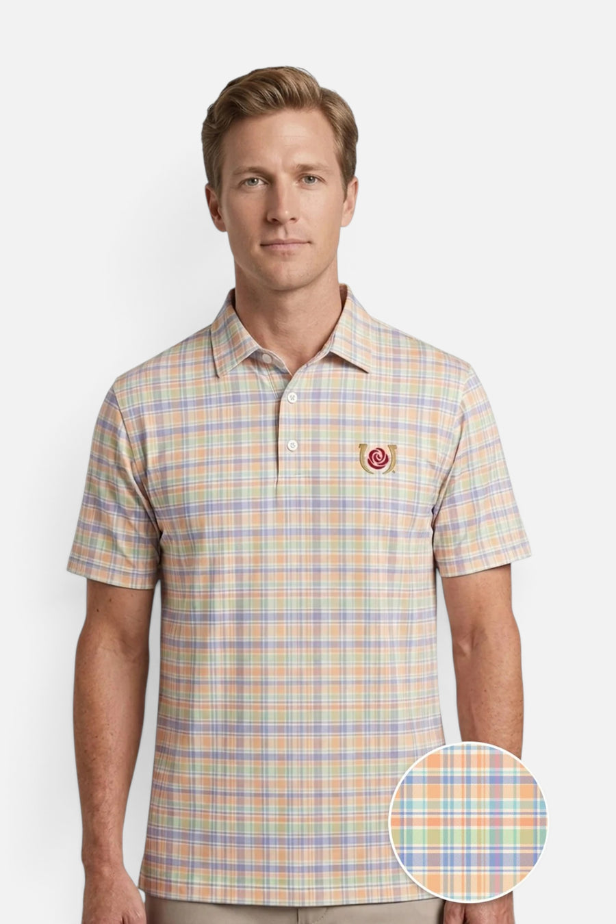 Kentucky Derby 152 Paddock Plaid Polo – front view