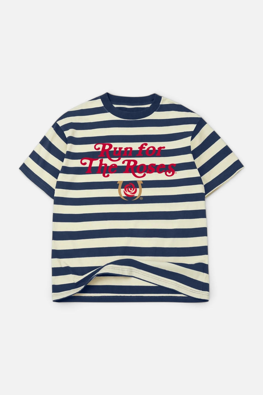 Kentucky Derby 152 Run For The Roses Striped Tee – front view