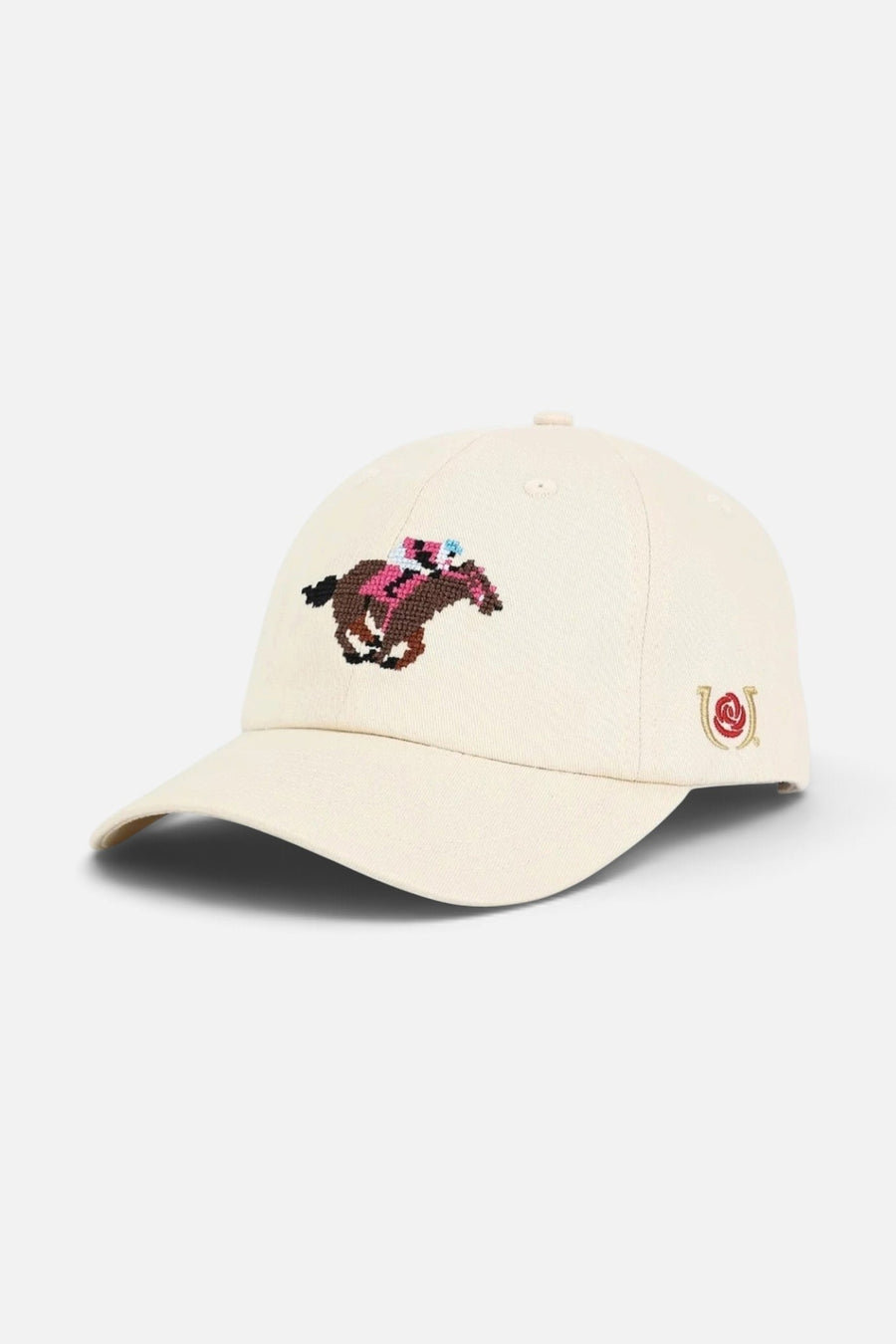 Kentucky Derby Needlepoint Cap – three-quarter view