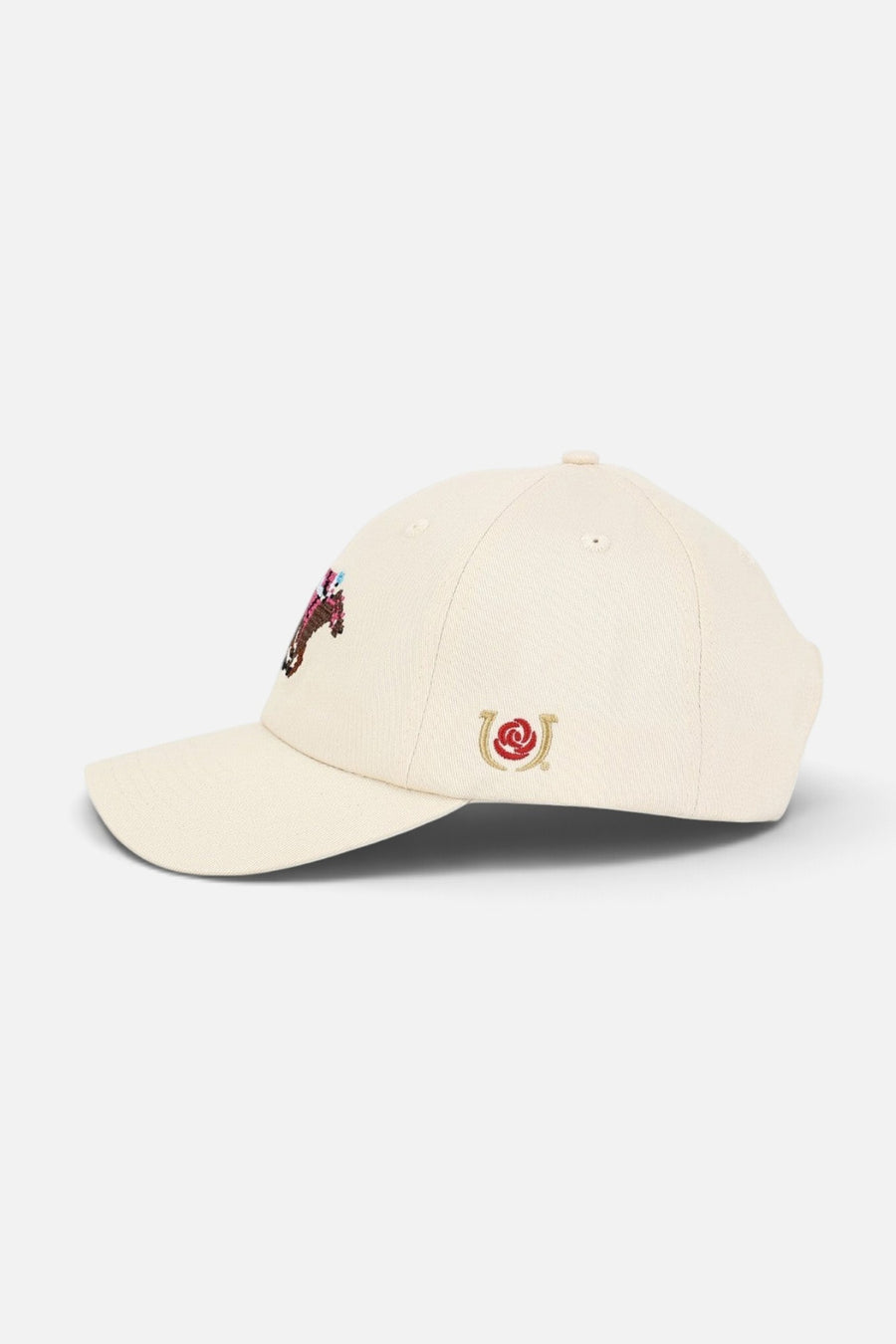Kentucky Derby Needlepoint Cap – side view