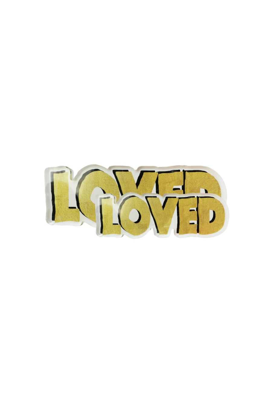 Kerri Rosenthal Gold Small Loved Rock Of Love – back view