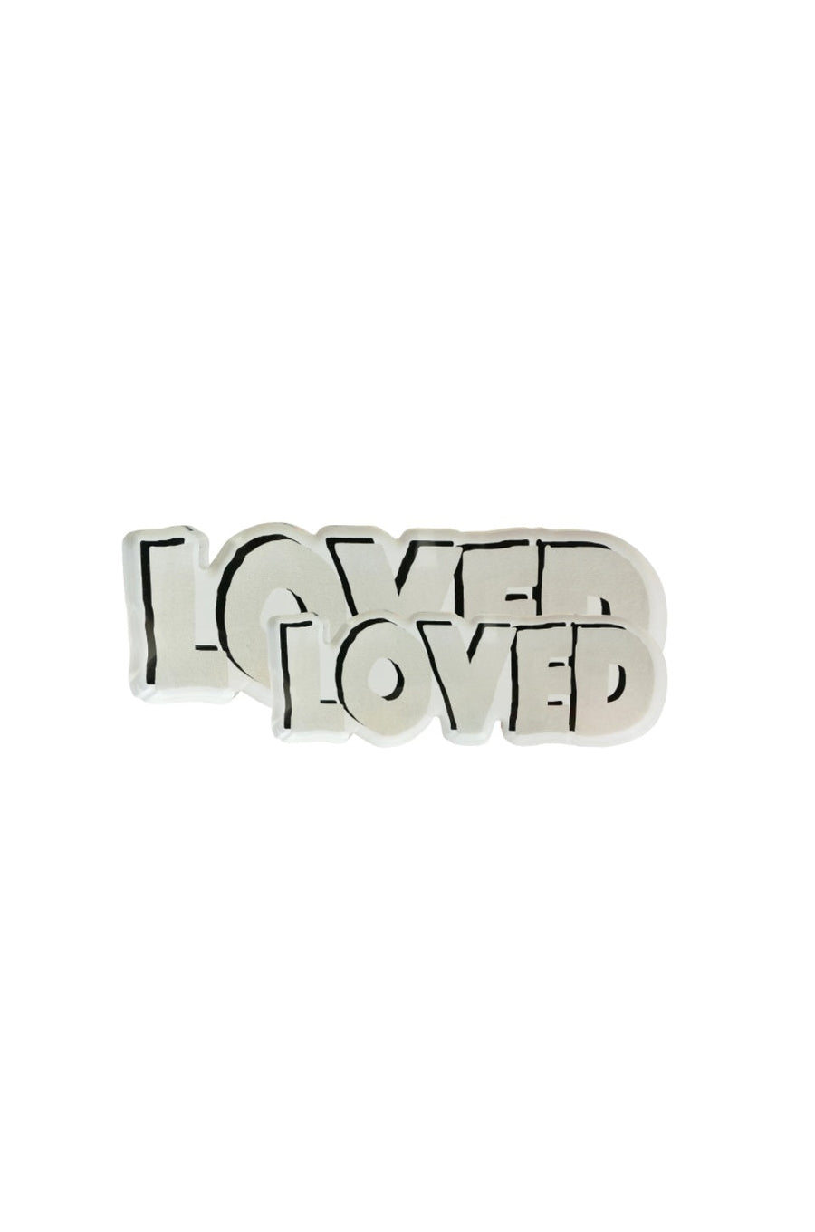 Kerri Rosenthal Silver Large Loved Rock Of Love – back view