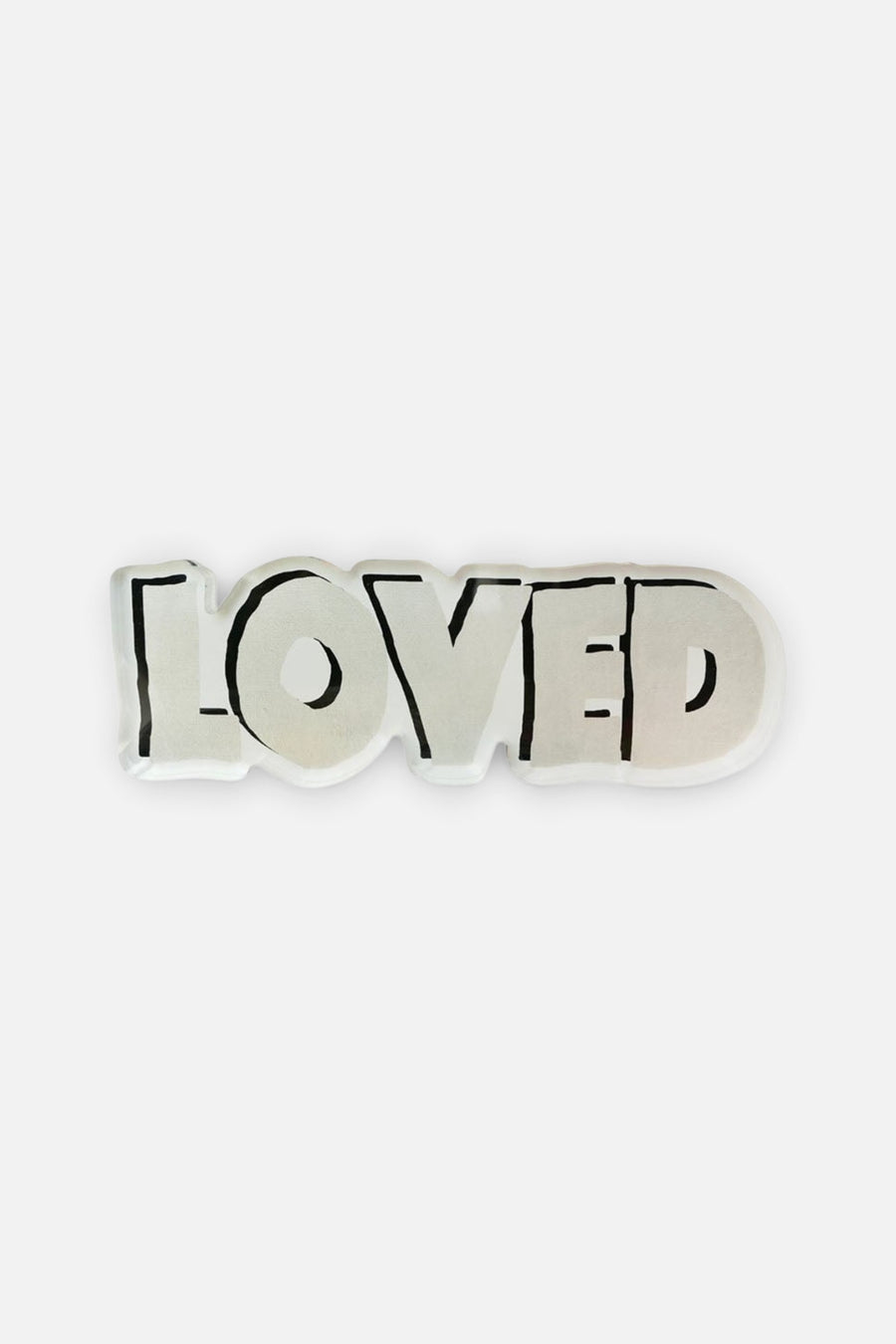 Kerri Rosenthal Silver Small Loved Rock Of Love – front view