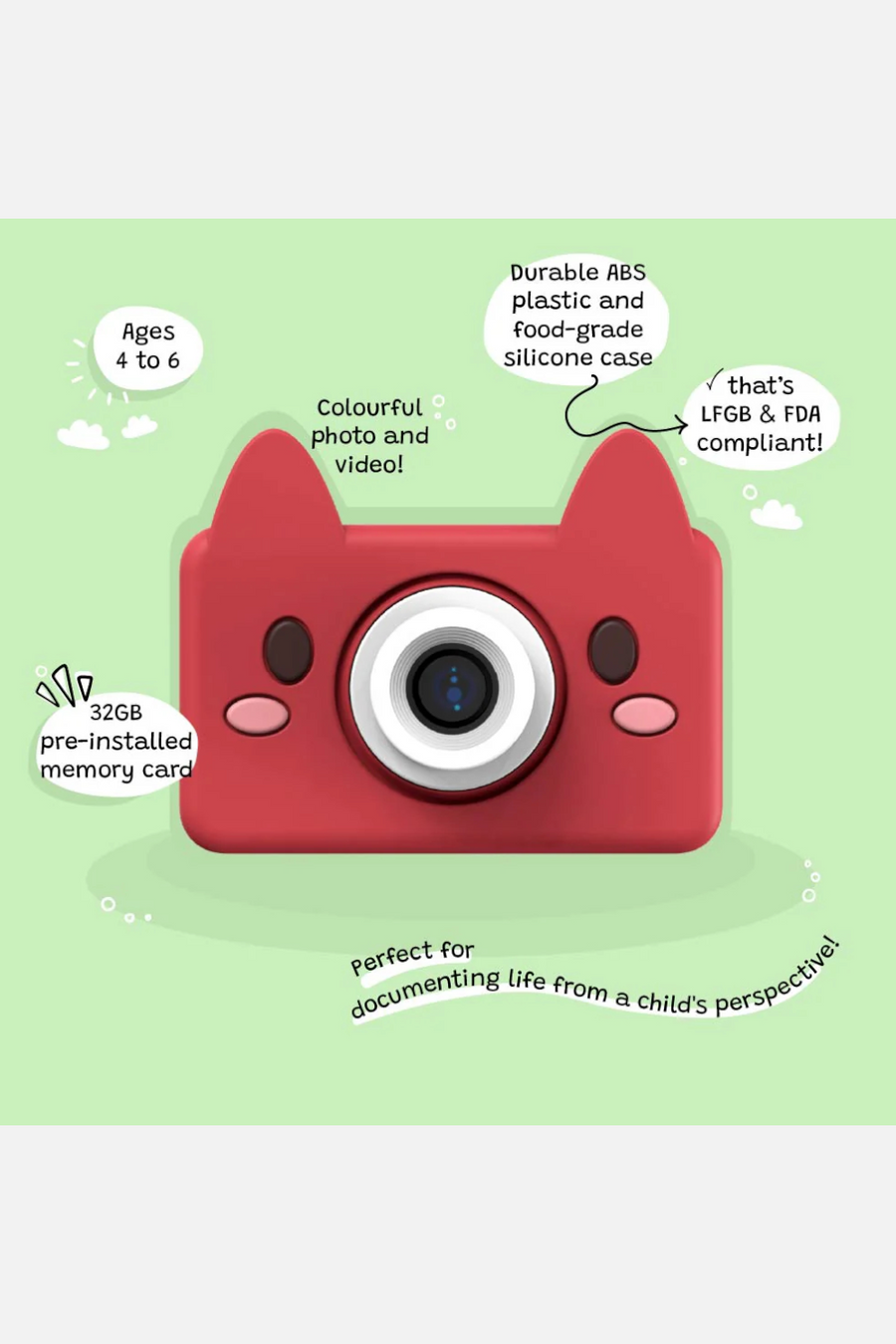 Kidamento Akito The Fox Digital Camera – detail