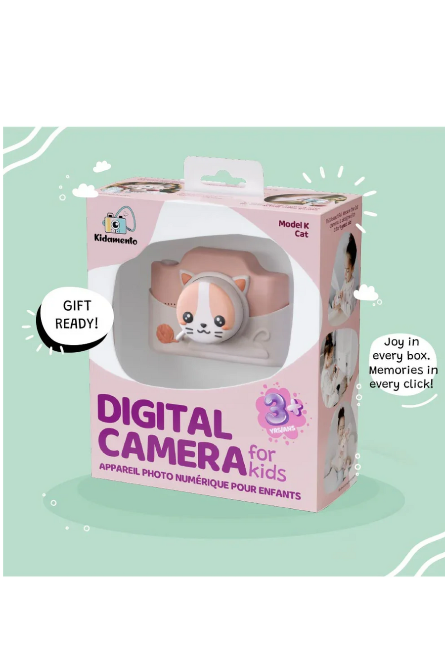 Kidamento Cat Digital Camera – flat lay