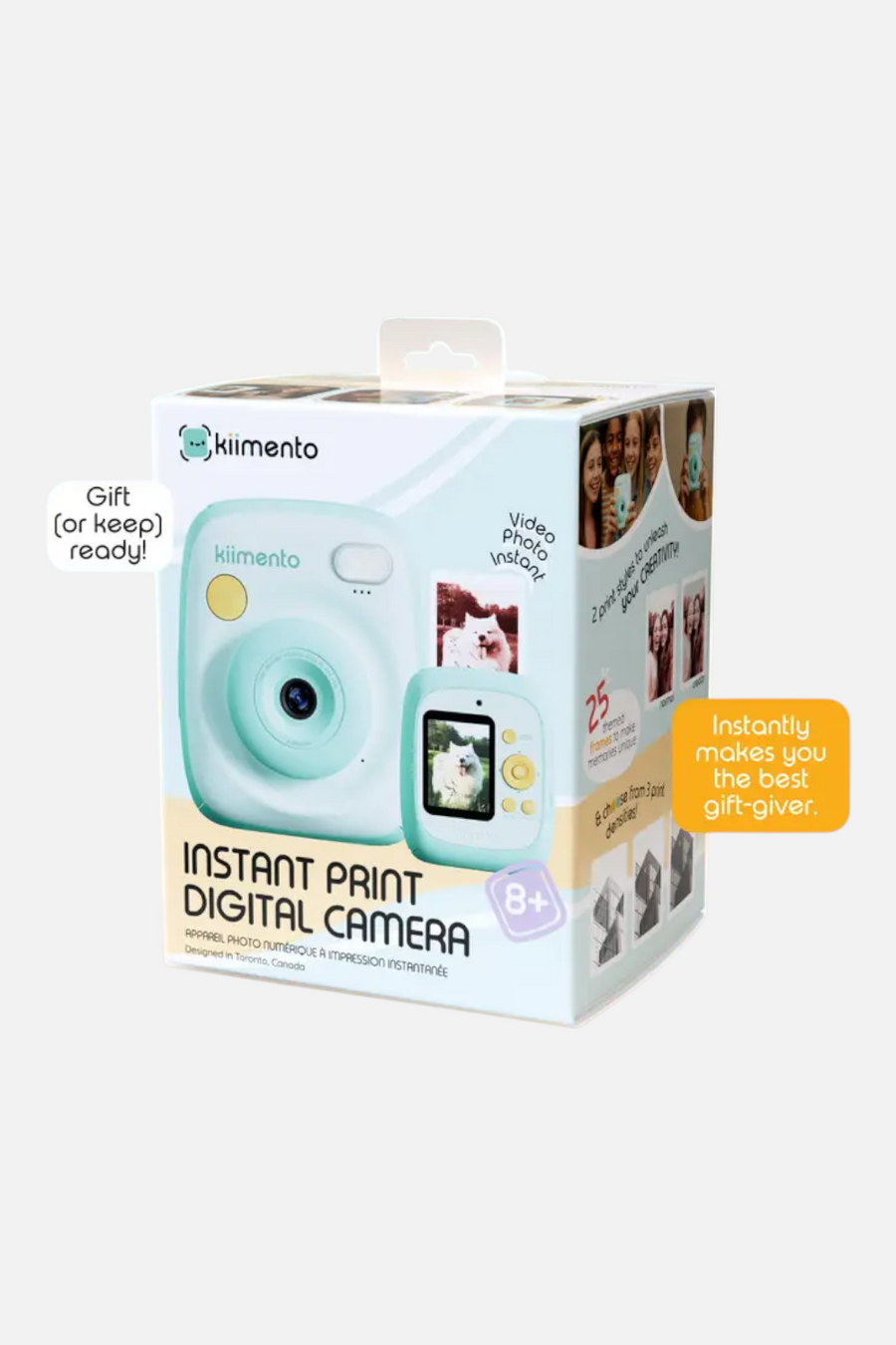 Kidamento Print Pro Camera in Mint – front view